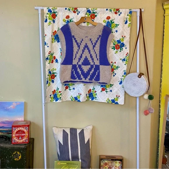 Free People Diamonds for Days Vest in Blue Moon Combo NWOT - Picture 11 of 16